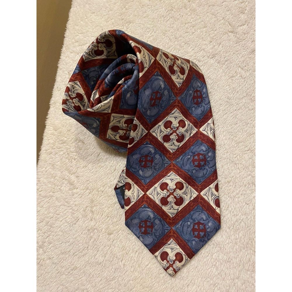 Graham & Lockwood London England 100% Silk‎ Tie 58"